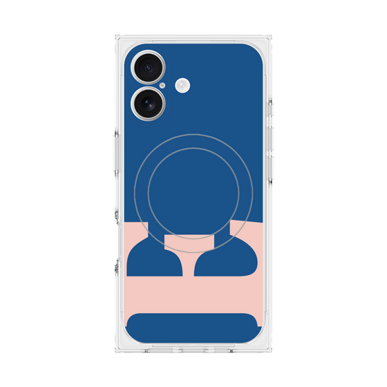 プレミアムスクエアケース with MagSafe［ オリジナル - initial color - E navy ］