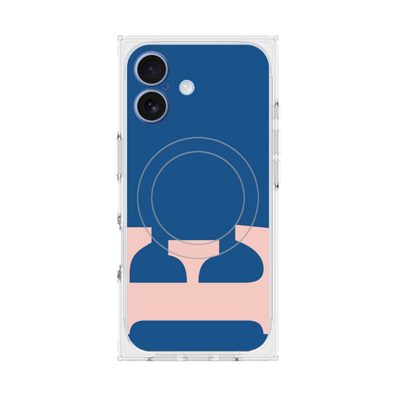 プレミアムスクエアケース with MagSafe［ オリジナル - initial color - E navy ］