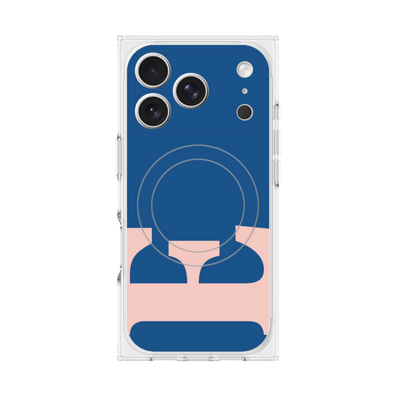 プレミアムスクエアケース with MagSafe［ オリジナル - initial color - E navy ］