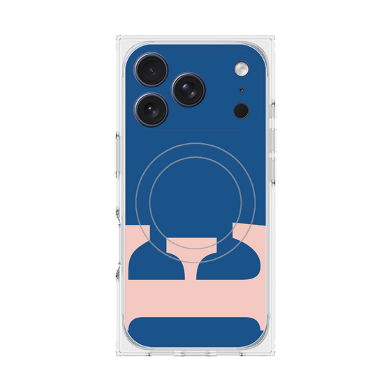 プレミアムスクエアケース with MagSafe［ オリジナル - initial color - E navy ］