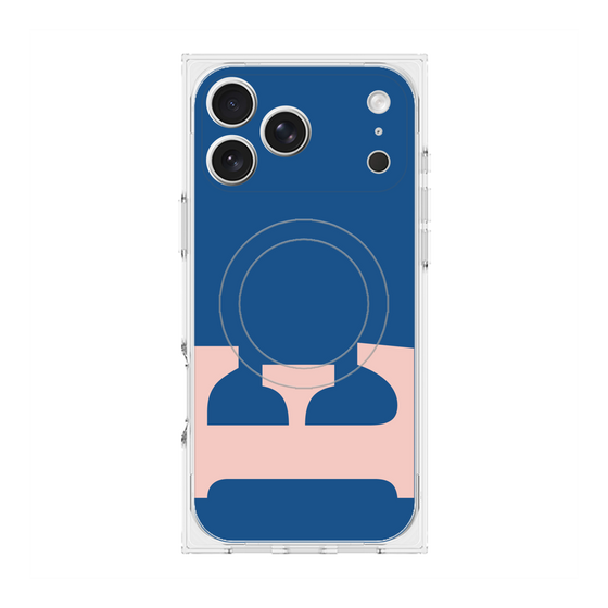 プレミアムスクエアケース with MagSafe［ オリジナル - initial color - E navy ］