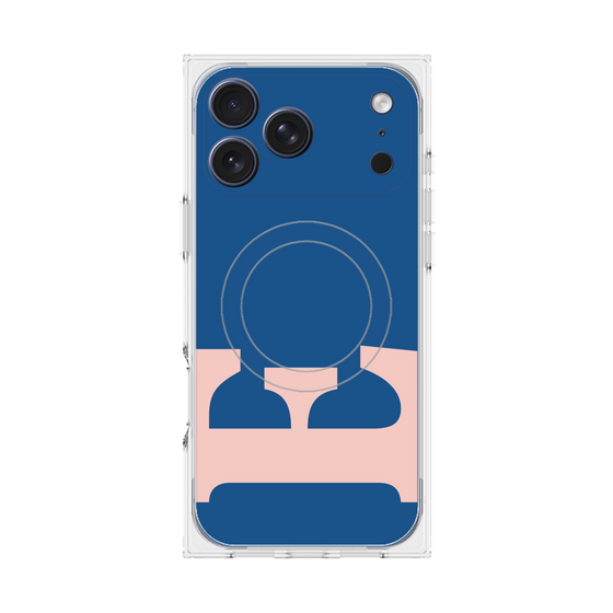 プレミアムスクエアケース with MagSafe［ オリジナル - initial color - E navy ］