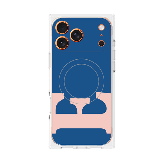 プレミアムスクエアケース with MagSafe［ オリジナル - initial color - E navy ］