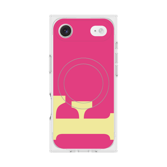 プレミアムスクエアケース with MagSafe［ オリジナル - initial color - F pink ］