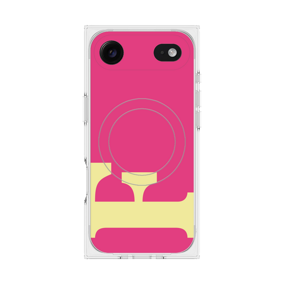 プレミアムスクエアケース with MagSafe［ オリジナル - initial color - F pink ］