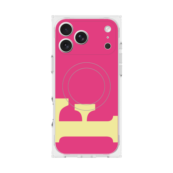 プレミアムスクエアケース with MagSafe［ オリジナル - initial color - F pink ］