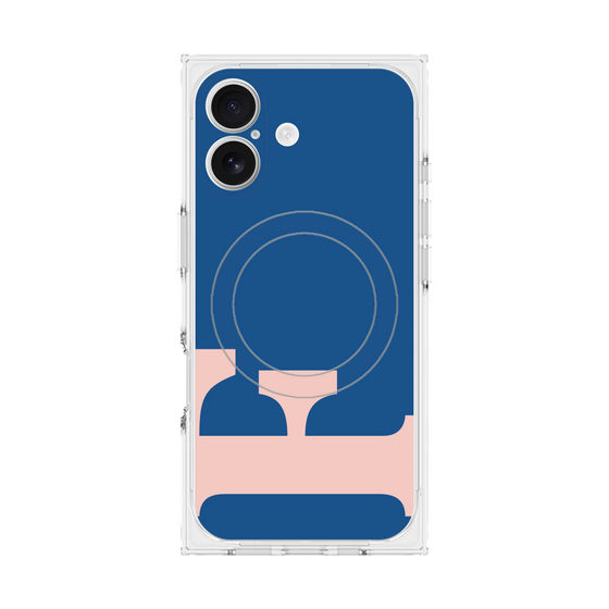 プレミアムスクエアケース with MagSafe［ オリジナル - initial color - F navy ］