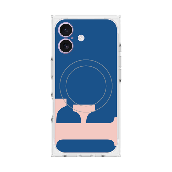 プレミアムスクエアケース with MagSafe［ オリジナル - initial color - F navy ］