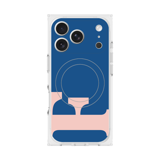 プレミアムスクエアケース with MagSafe［ オリジナル - initial color - F navy ］