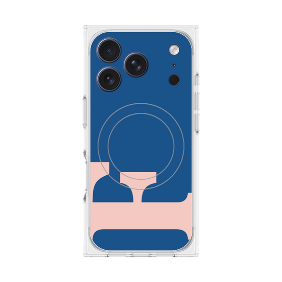 プレミアムスクエアケース with MagSafe［ オリジナル - initial color - F navy ］