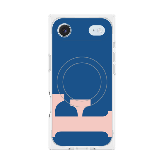 プレミアムスクエアケース with MagSafe［ オリジナル - initial color - F navy ］