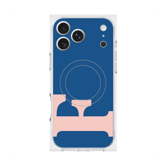 プレミアムスクエアケース with MagSafe［ オリジナル - initial color - F navy ］