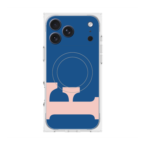 プレミアムスクエアケース with MagSafe［ オリジナル - initial color - F navy ］