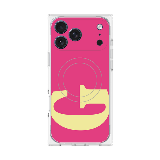 プレミアムスクエアケース with MagSafe［ オリジナル - initial color - G pink ］