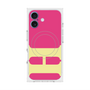 プレミアムスクエアケース with MagSafe［ オリジナル - initial color - H pink ］