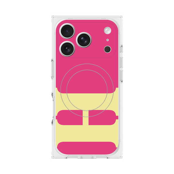 プレミアムスクエアケース with MagSafe［ オリジナル - initial color - H pink ］
