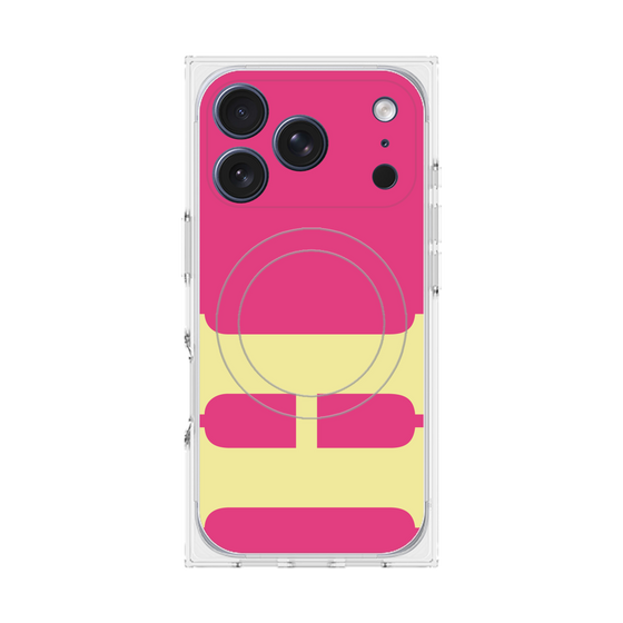 プレミアムスクエアケース with MagSafe［ オリジナル - initial color - H pink ］