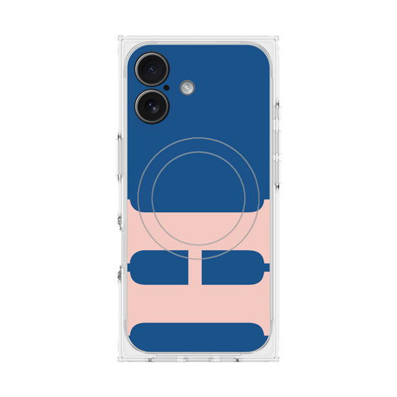 プレミアムスクエアケース with MagSafe［ オリジナル - initial color - H navy ］