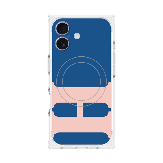 プレミアムスクエアケース with MagSafe［ オリジナル - initial color - H navy ］