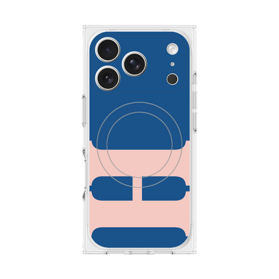 プレミアムスクエアケース with MagSafe［ オリジナル - initial color - H navy ］