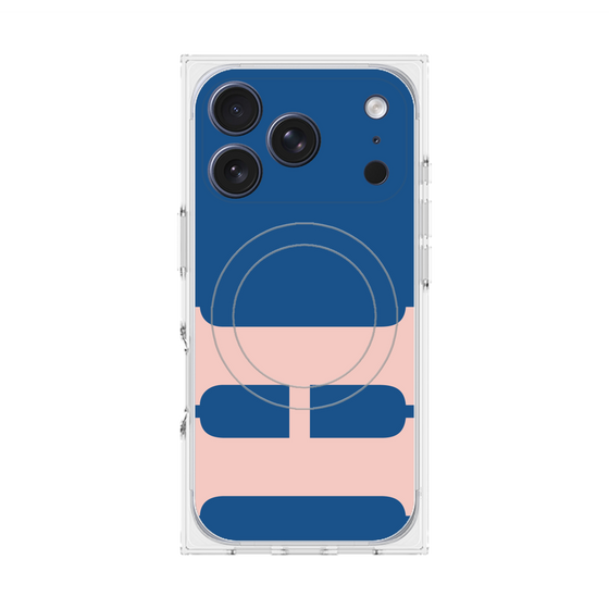 プレミアムスクエアケース with MagSafe［ オリジナル - initial color - H navy ］