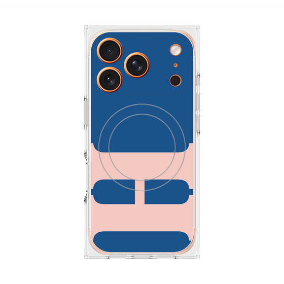 プレミアムスクエアケース with MagSafe［ オリジナル - initial color - H navy ］
