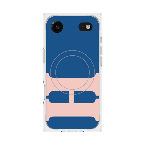 プレミアムスクエアケース with MagSafe［ オリジナル - initial color - H navy ］