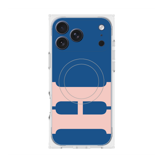 プレミアムスクエアケース with MagSafe［ オリジナル - initial color - H navy ］