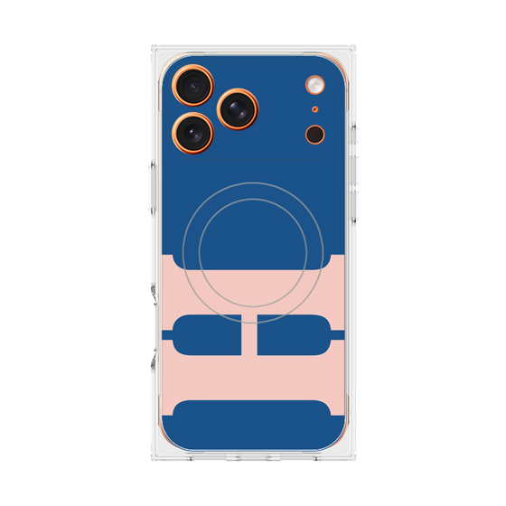 プレミアムスクエアケース with MagSafe［ オリジナル - initial color - H navy ］