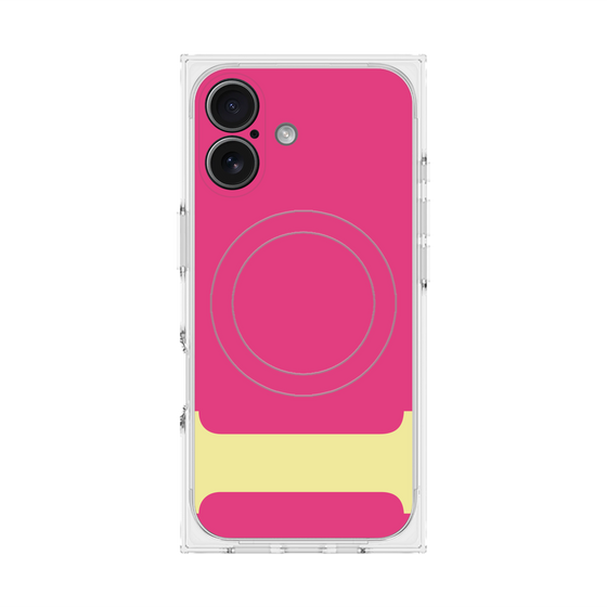 プレミアムスクエアケース with MagSafe［ オリジナル - initial color - I pink ］