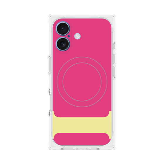 プレミアムスクエアケース with MagSafe［ オリジナル - initial color - I pink ］