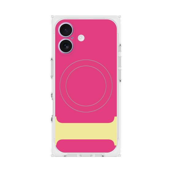プレミアムスクエアケース with MagSafe［ オリジナル - initial color - I pink ］
