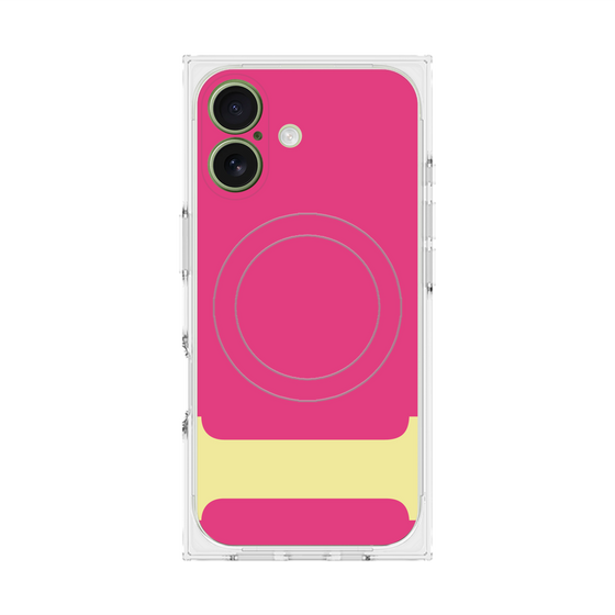 プレミアムスクエアケース with MagSafe［ オリジナル - initial color - I pink ］
