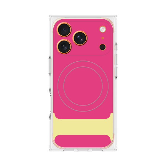 プレミアムスクエアケース with MagSafe［ オリジナル - initial color - I pink ］