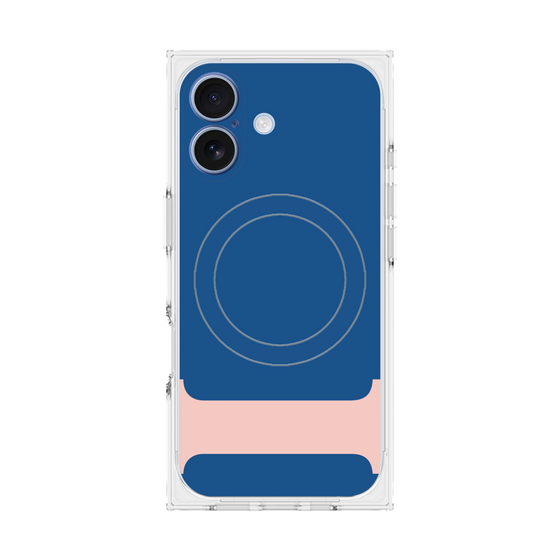 プレミアムスクエアケース with MagSafe［ オリジナル - initial color - I navy ］