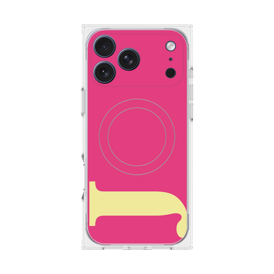 プレミアムスクエアケース with MagSafe［ オリジナル - initial color - J pink ］