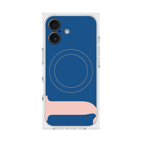 プレミアムスクエアケース with MagSafe［ オリジナル - initial color - J navy ］