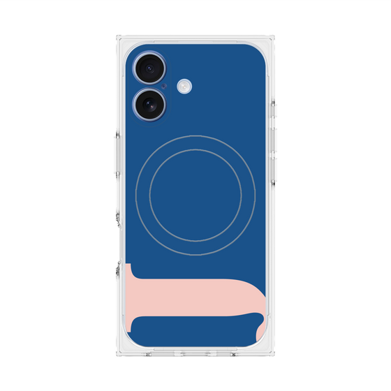 プレミアムスクエアケース with MagSafe［ オリジナル - initial color - J navy ］