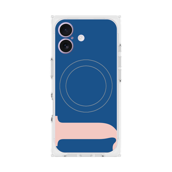 プレミアムスクエアケース with MagSafe［ オリジナル - initial color - J navy ］