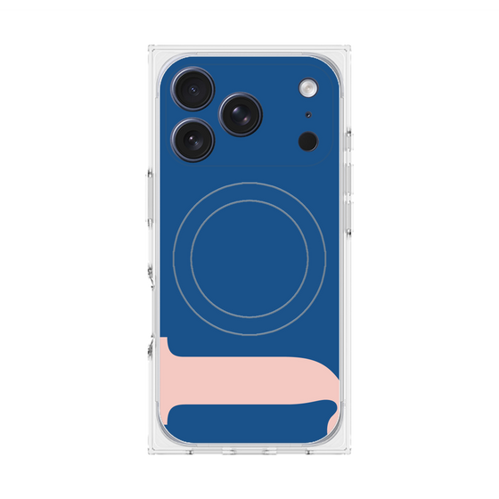 プレミアムスクエアケース with MagSafe［ オリジナル - initial color - J navy ］