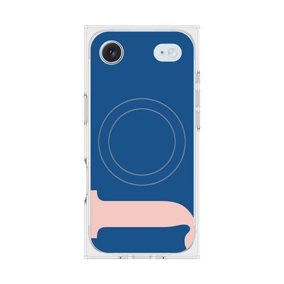 プレミアムスクエアケース with MagSafe［ オリジナル - initial color - J navy ］