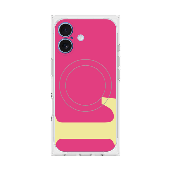 プレミアムスクエアケース with MagSafe［ オリジナル - initial color - L pink ］