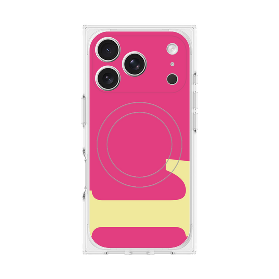 プレミアムスクエアケース with MagSafe［ オリジナル - initial color - L pink ］