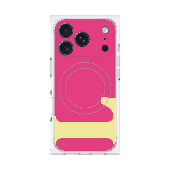 プレミアムスクエアケース with MagSafe［ オリジナル - initial color - L pink ］