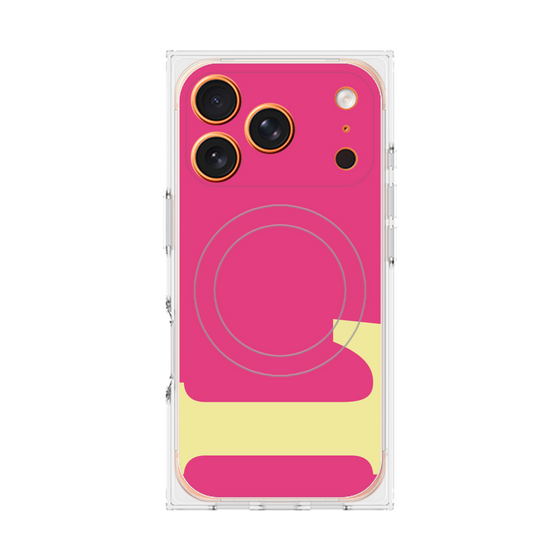 プレミアムスクエアケース with MagSafe［ オリジナル - initial color - L pink ］