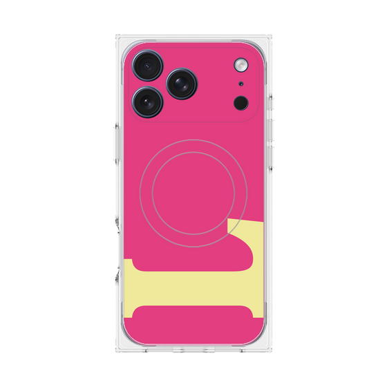 プレミアムスクエアケース with MagSafe［ オリジナル - initial color - L pink ］