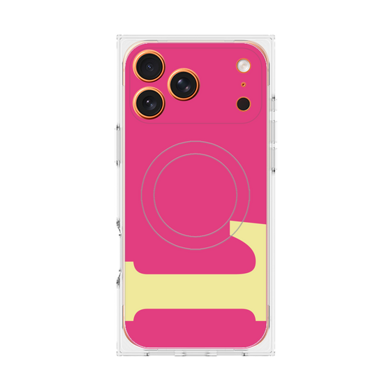 プレミアムスクエアケース with MagSafe［ オリジナル - initial color - L pink ］