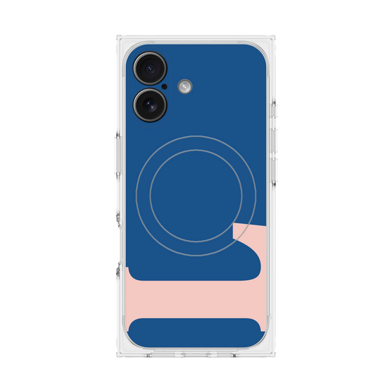 プレミアムスクエアケース with MagSafe［ オリジナル - initial color - L navy ］
