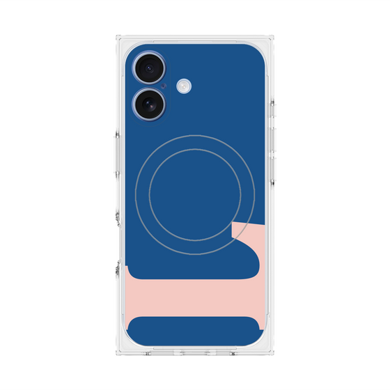 プレミアムスクエアケース with MagSafe［ オリジナル - initial color - L navy ］