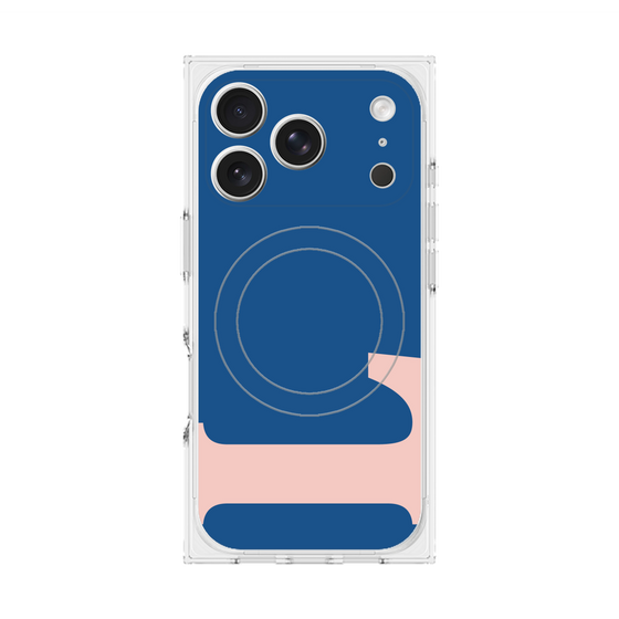 プレミアムスクエアケース with MagSafe［ オリジナル - initial color - L navy ］